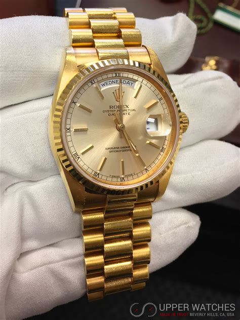 gold Rolex presidential watch